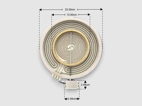 ΕΣΤΙΑ ΚΟΥΖΙΝΑΣ ΚΕΡΑΜΙΚΗ ORIGINAL BOSCH NEFF SIEMENS ΔΙΠΛΗ Φ230ΜΜ/130ΜΜ 2100/700W 481231018895 - εικόνα 1
